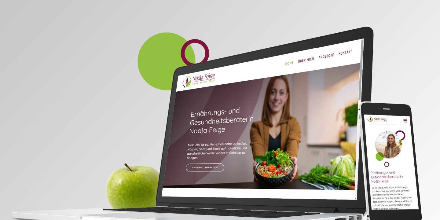 Nadja Feige Web Mockup