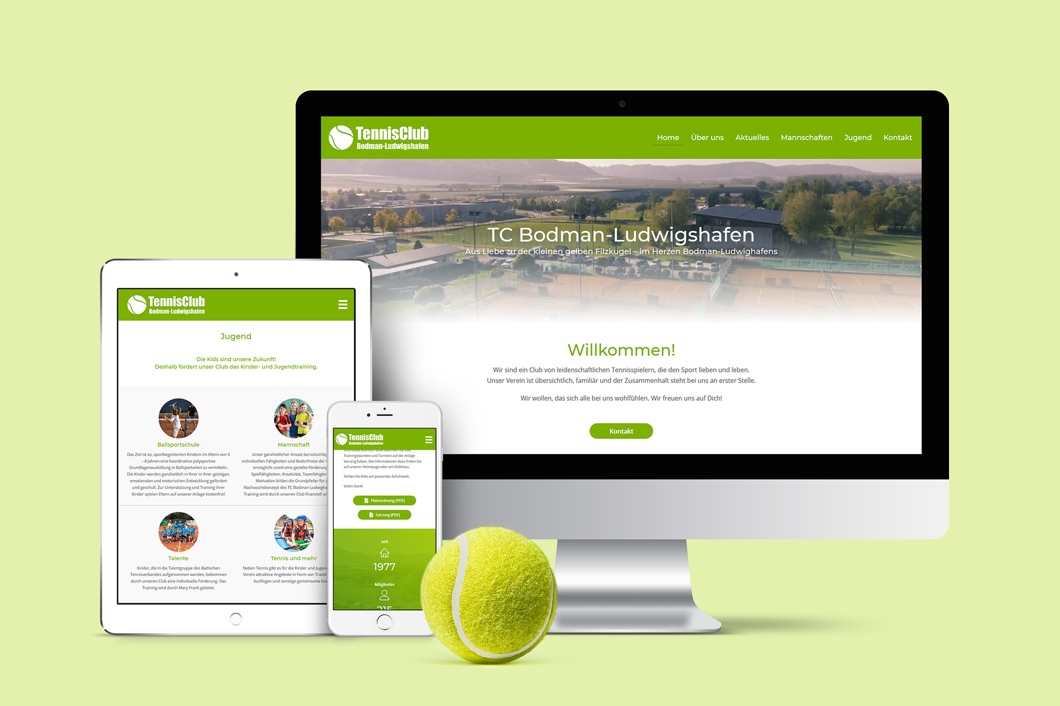 Tennis Webseite Design