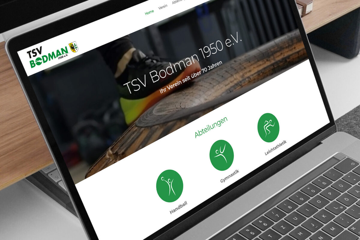 Website von TSV Bodman